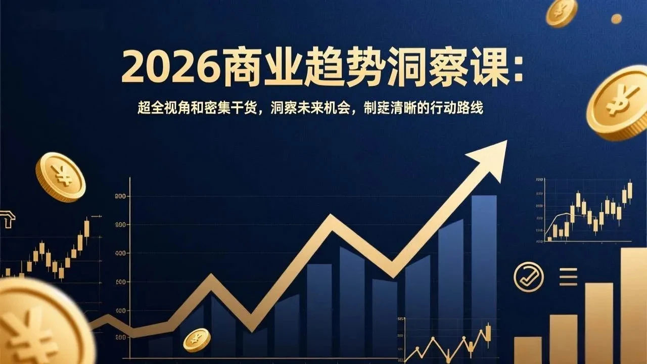【精】2026商业趋势洞察课：超全视角和密集干货，洞察未来机会，制定清晰的行动路线
