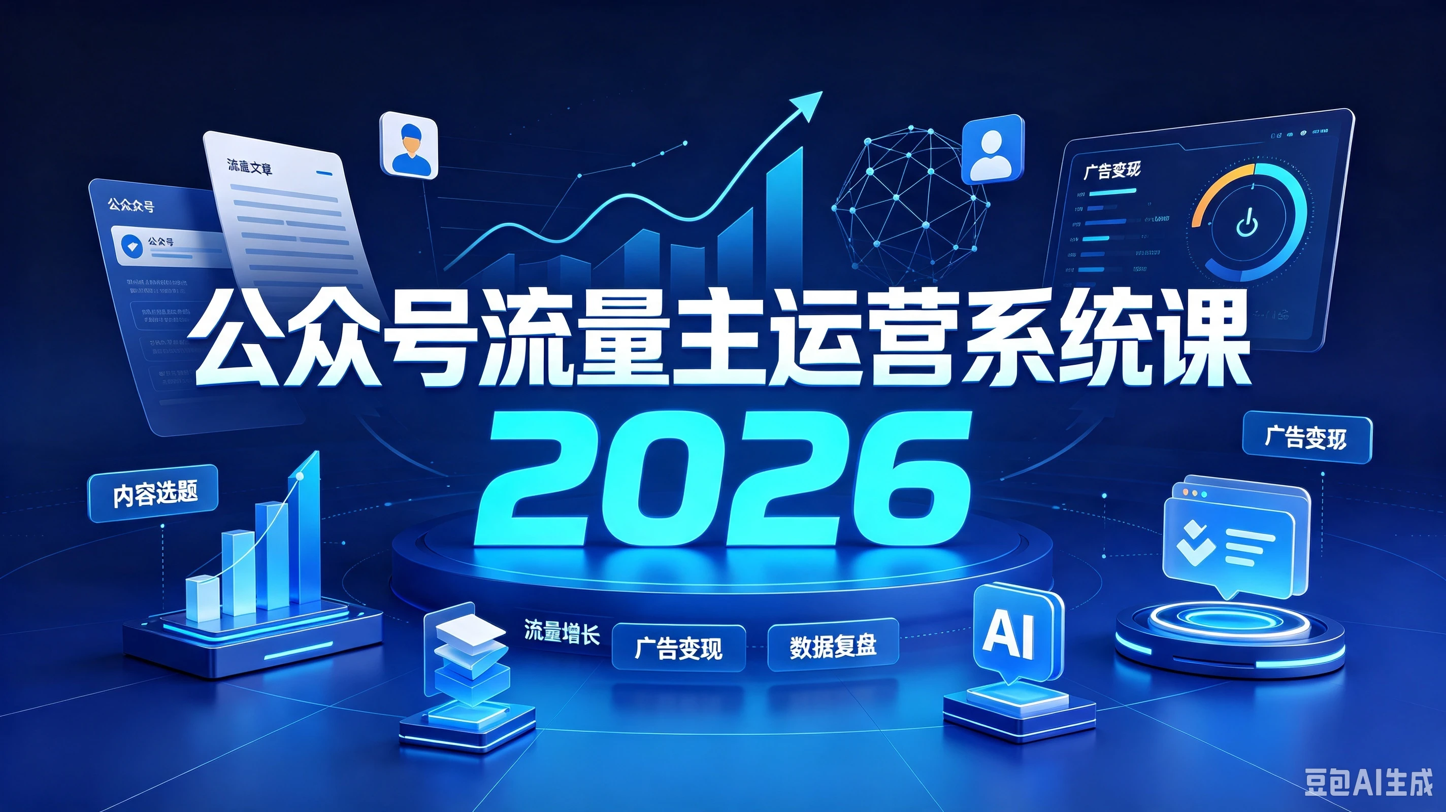 公众号流量主运营系统课，批量做号隔离方法、高爆率选题方法，全都教会你（更新2026年7月）