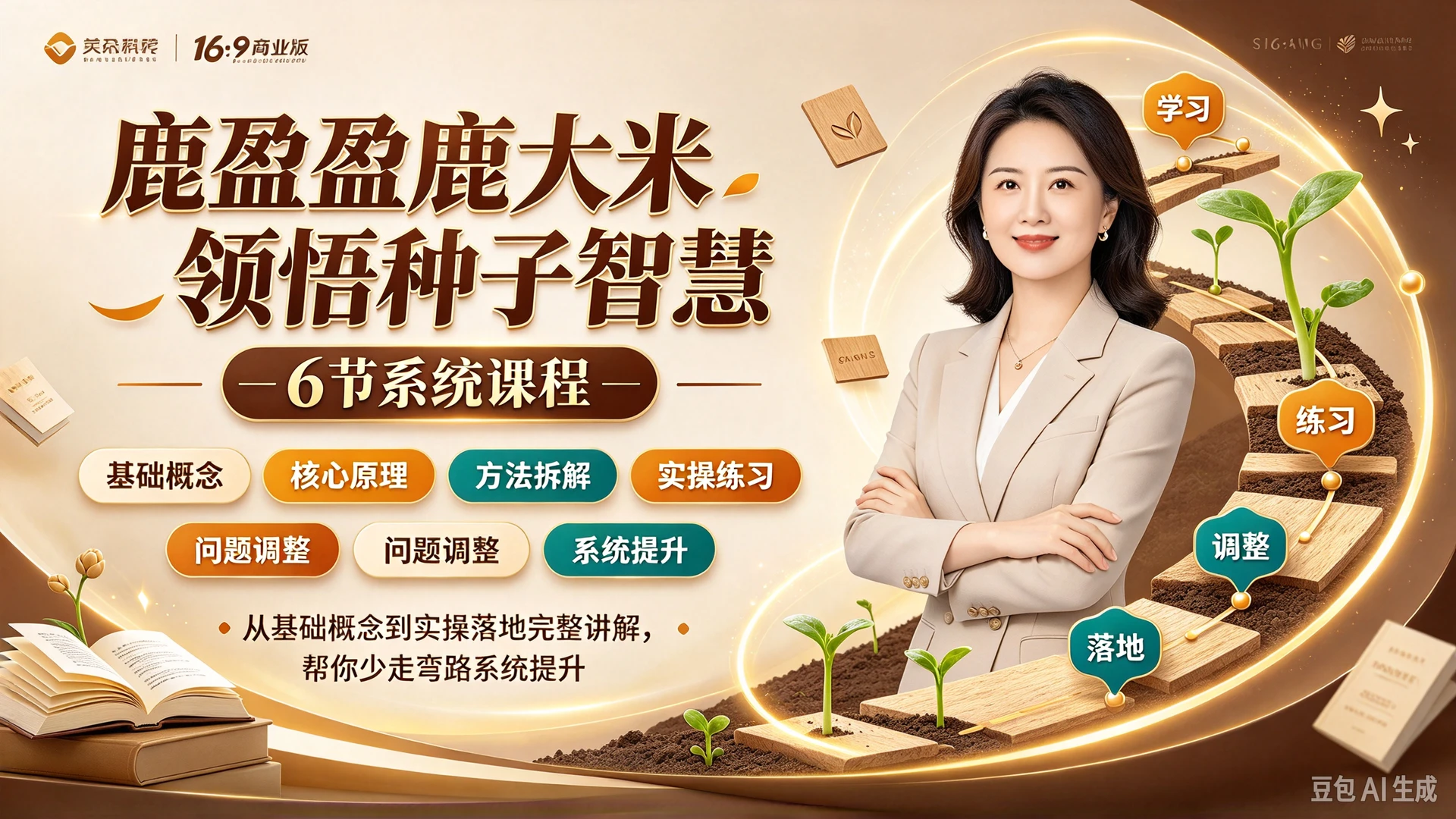 【精】鹿盈盈鹿大米领悟种子智慧，6 节系统课程，从基础概念到实操落地完整讲解，帮你少走弯路系统提升