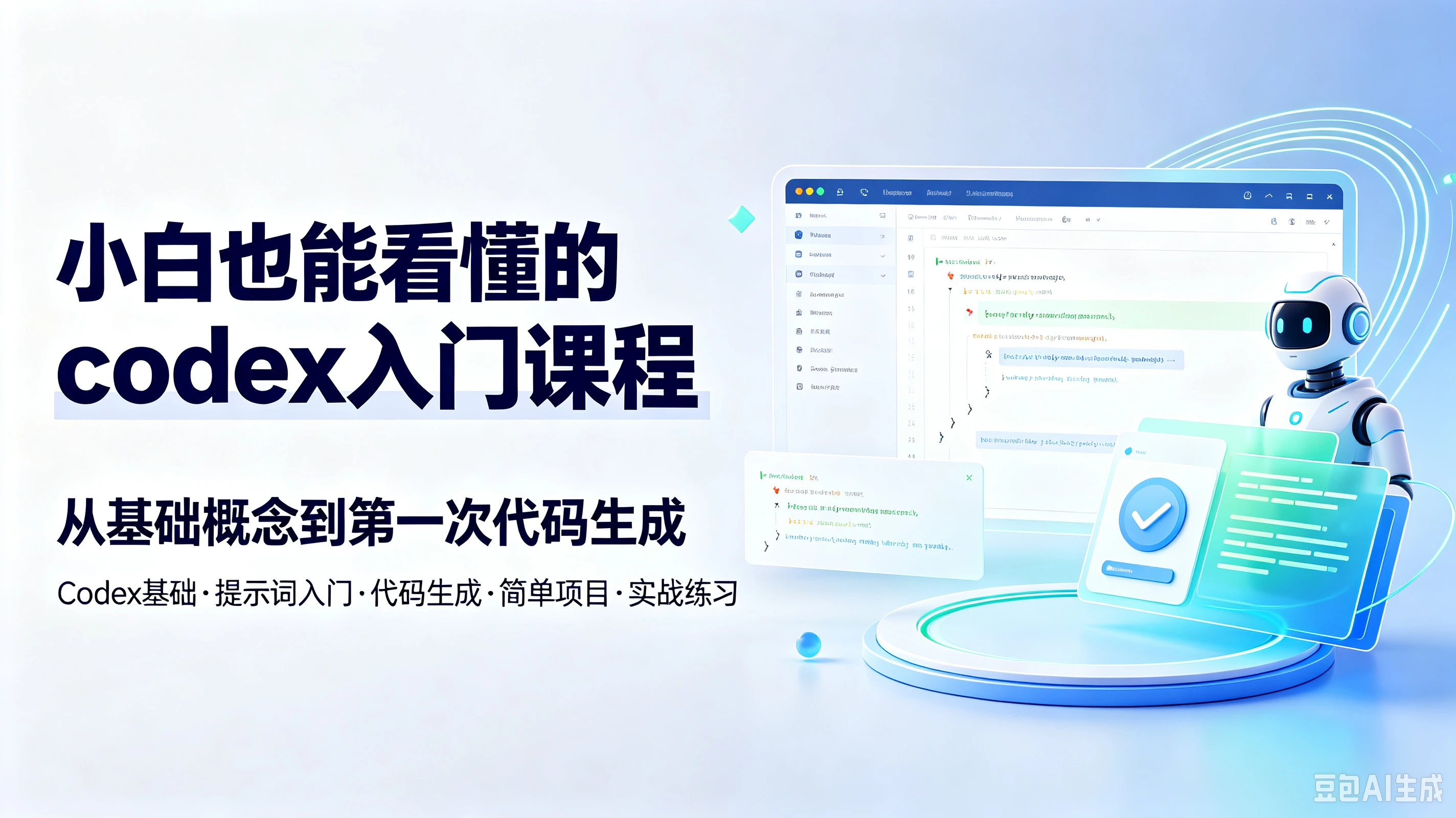 【精】小白也能看懂的codex入门课程，从基础概念到第一次代码生成