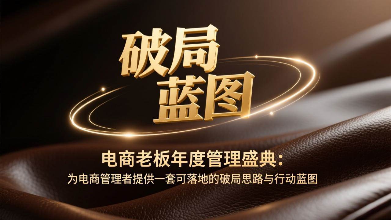 (17374期)电商老板年度管理盛典:为电商管理者提供一套可落地的破局思路与行动蓝图 (17374期)电商老板年度管理盛典:为电商管理者提供一套可落地的破局思路与行动蓝图