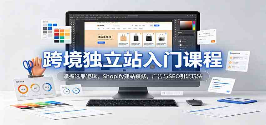 跨境独立站入门课程：掌握选品逻辑，Shopify建站装修，广告与SEO引流玩法