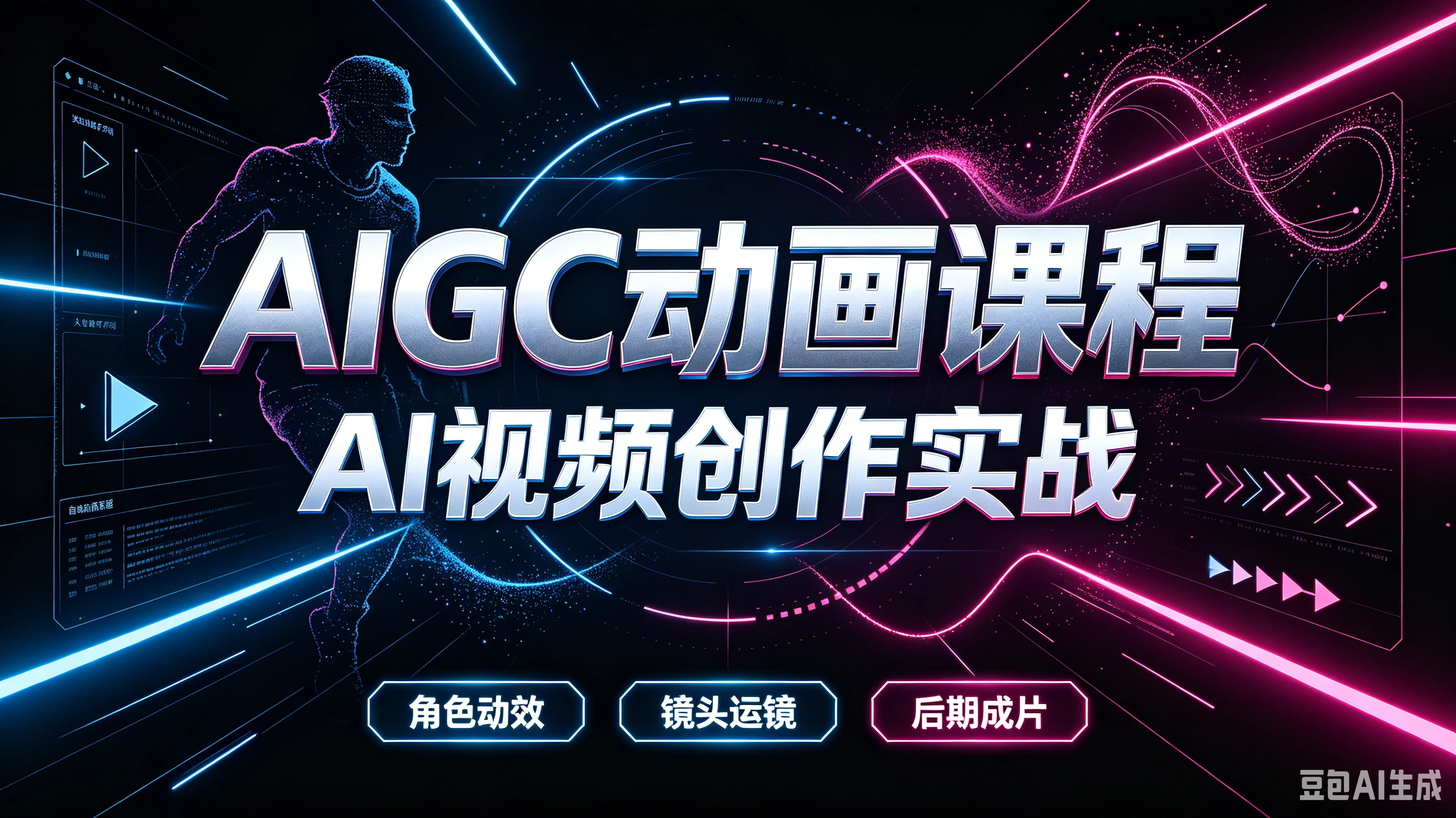 【精】AIGC动画课程,AI视频创作实战,角色动效、镜头运镜、后期成片