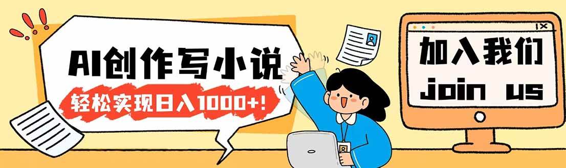 （17822期）26年最新风口项目AI工具创作写小说，轻松实现日入1000+