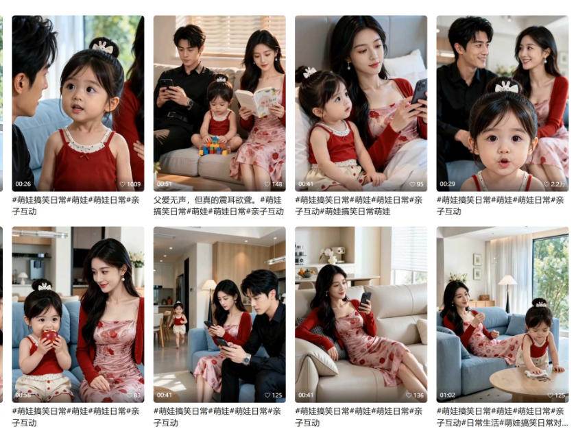 （20807期）1小时学会AI亲子搞笑短剧制作：爆款账号拆解+剧情脚本+人物互动+拍摄剪辑，跑通涨粉带货完整链路