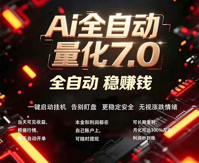（19420期）EA黄金量化7.0 ，24小时全自动挣美金，小白轻松操作，日入1000+