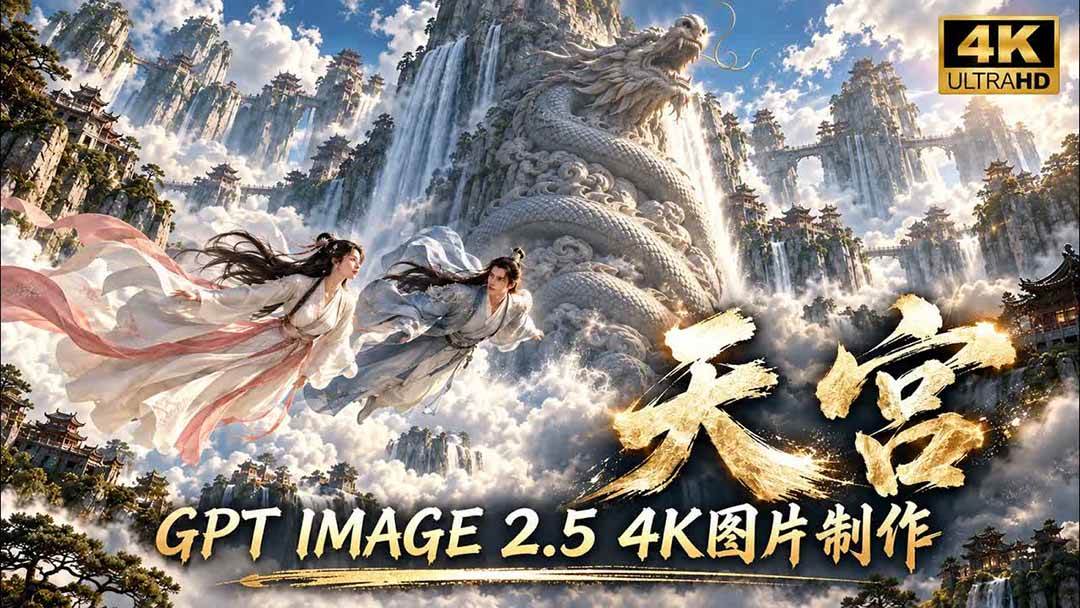 （20764期）【无水印】GPT Image 2.5实测！4K到底多清楚？皮肤、手指、修图与天宫场景全面测试