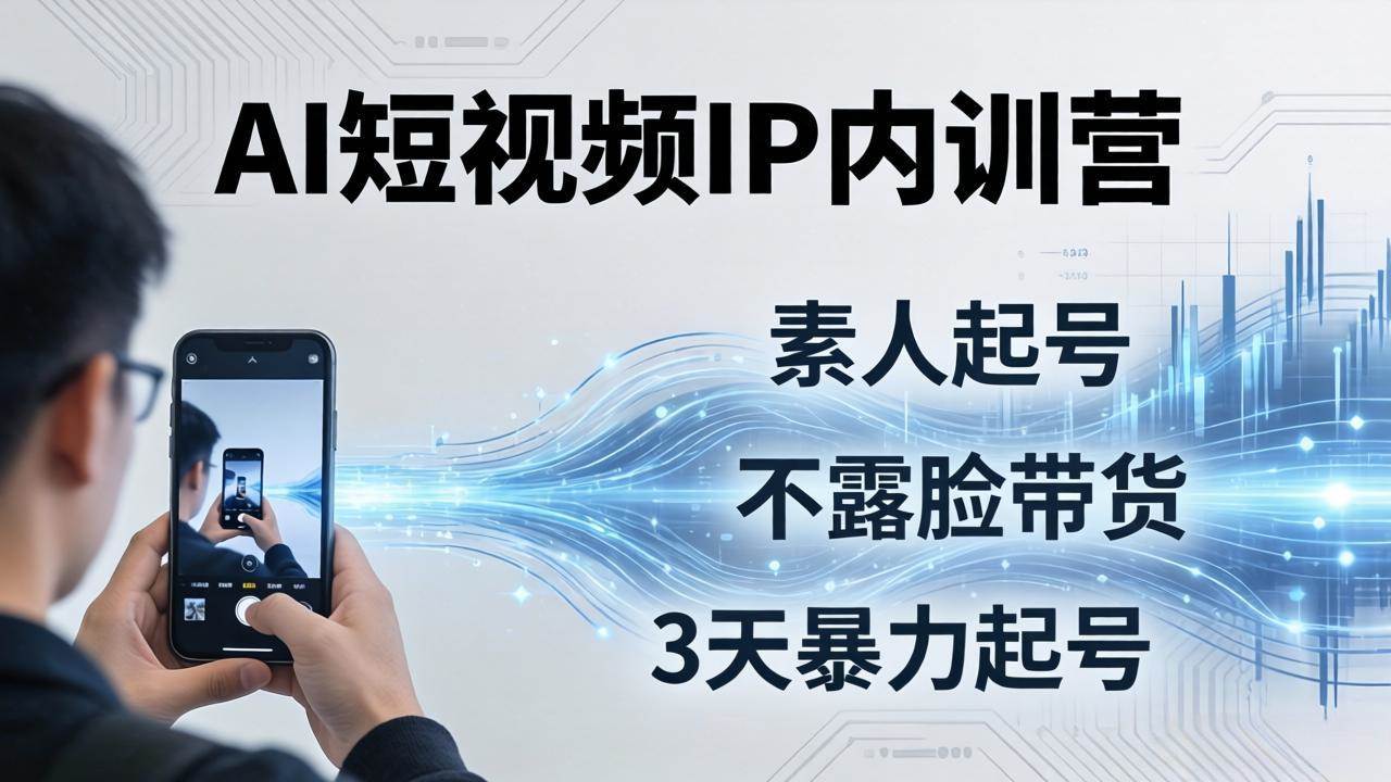 (17852期)2026AI短视频IP内训营:从素人起号到不露脸带货,3天暴力起号全流程拆解 (17852期)2026AI短视频IP内训营:从素人起号到不露脸带货,3天暴力起号全流程拆解