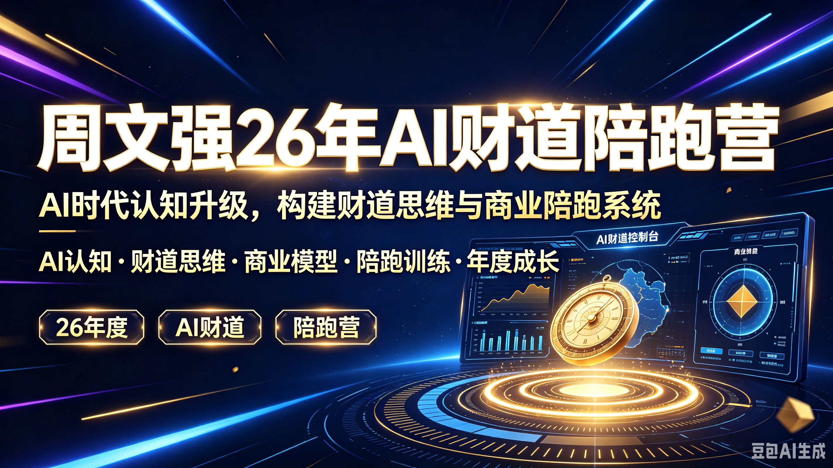 【精】周文强26年AI财道陪跑营,AI时代认知升级,构建财道思维与商业陪跑系统,AI认知、财道思维、商业模型、陪跑训练、年度成长青业城盘 【精】周文强26年AI财道陪跑营,AI时代认知升级,构建财道思维与商业陪跑系统,AI认知、财道思维、商业模型、陪跑训练、年度成长青业城盘