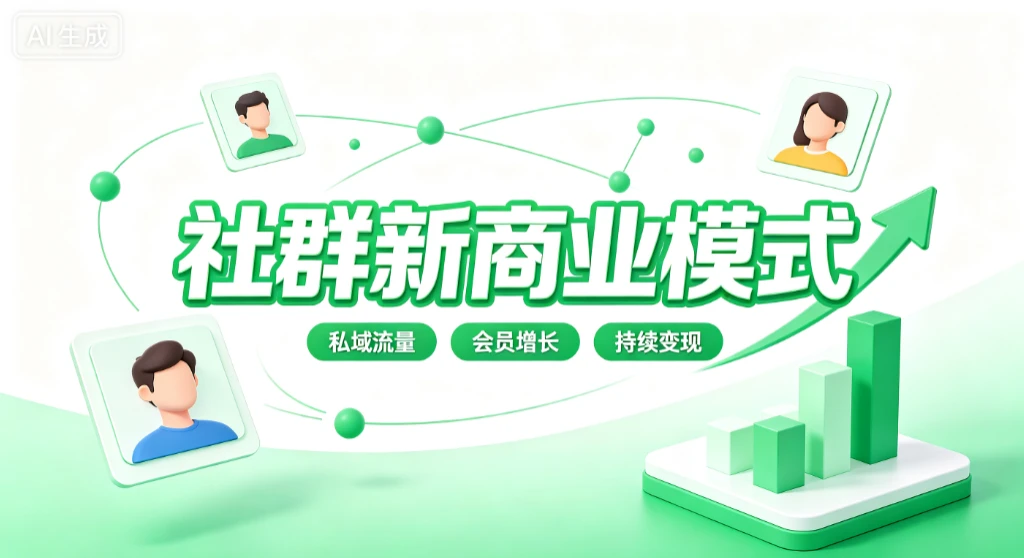 【精】社群新商业模式,从流量到留量的增长系统,私域流量、会员增长、持续变现