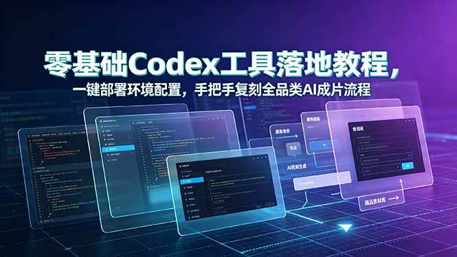 (19152期)零基础Codex工具落地教程,一键部署环境配置,手把手复刻全品类AI成片流程 (19152期)零基础Codex工具落地教程,一键部署环境配置,手把手复刻全品类AI成片流程