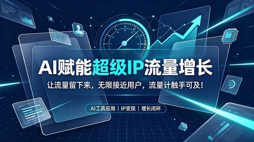 （19453期）AI赋能超级IP流量增长：让流量留下来，无限接近用户，流量计触手可及！