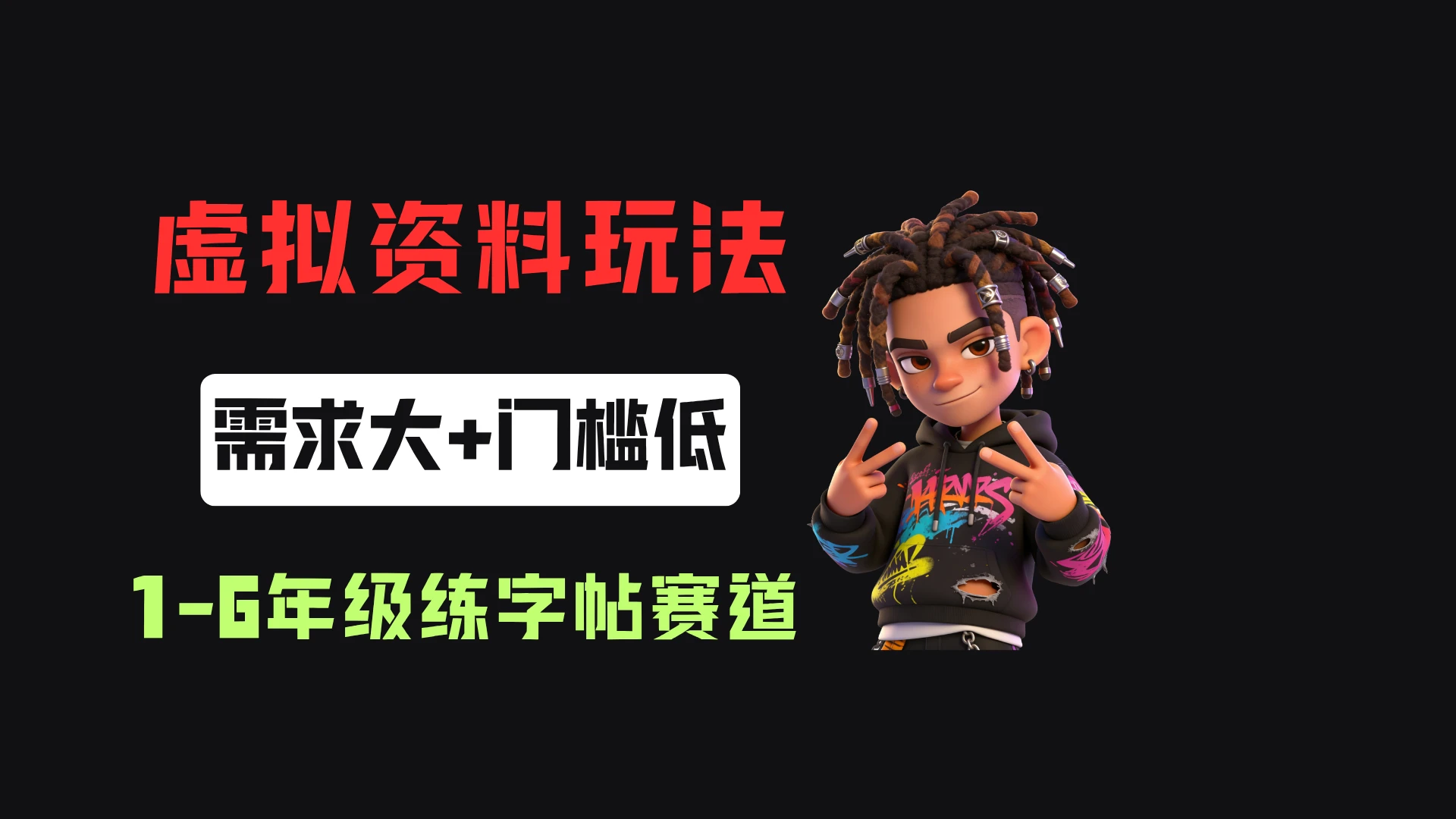 小红书卖1-6年级练字帖(电子版),客单价3.8,400天卖了1.6w单!