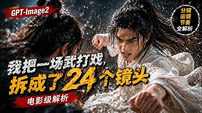 （18212期）用GPT-Image2，把一段武打对决拆成24个连续镜头，从人物建立、动作衔接、运镜节奏，到情绪爆发