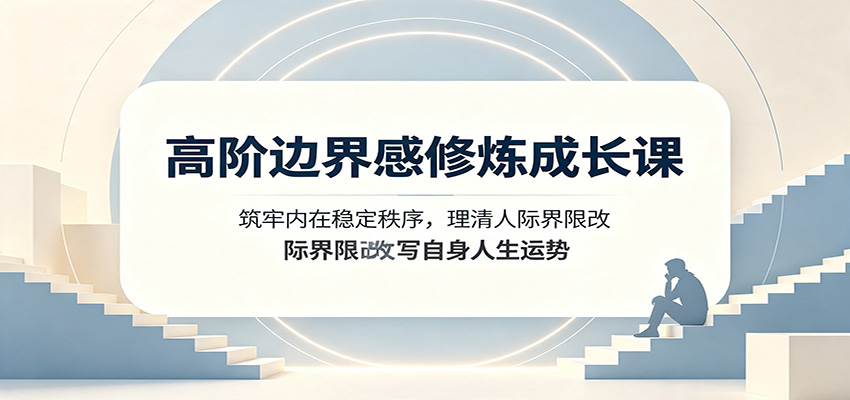 高阶边界感修炼成长课:筑牢内在稳定秩序,理清人际界限改写自身人生运势 高阶边界感修炼成长课:筑牢内在稳定秩序,理清人际界限改写自身人生运势