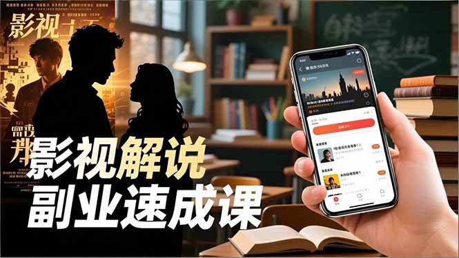 （16740期）Tk影视解说副业速成课，软件安装、全流程实操、爆款预设，新手两周变现