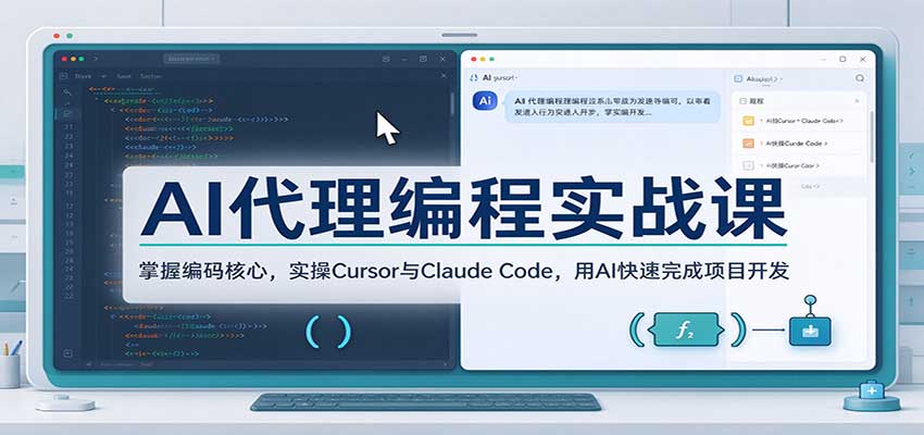 AI代理编程实战课：掌握编码核心，实操Cursor与Claude Code，用AI快速完成项目开发