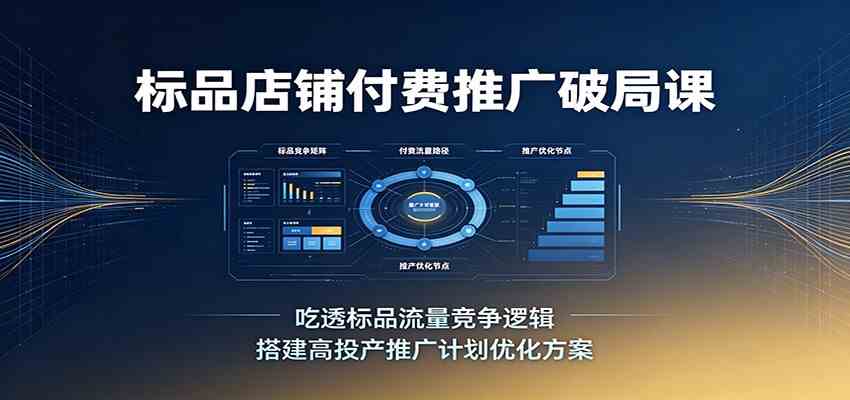 标品店铺付费推广破局课:吃透标品流量竞争逻辑,搭建高投产推广计划优化方案 标品店铺付费推广破局课:吃透标品流量竞争逻辑,搭建高投产推广计划优化方案