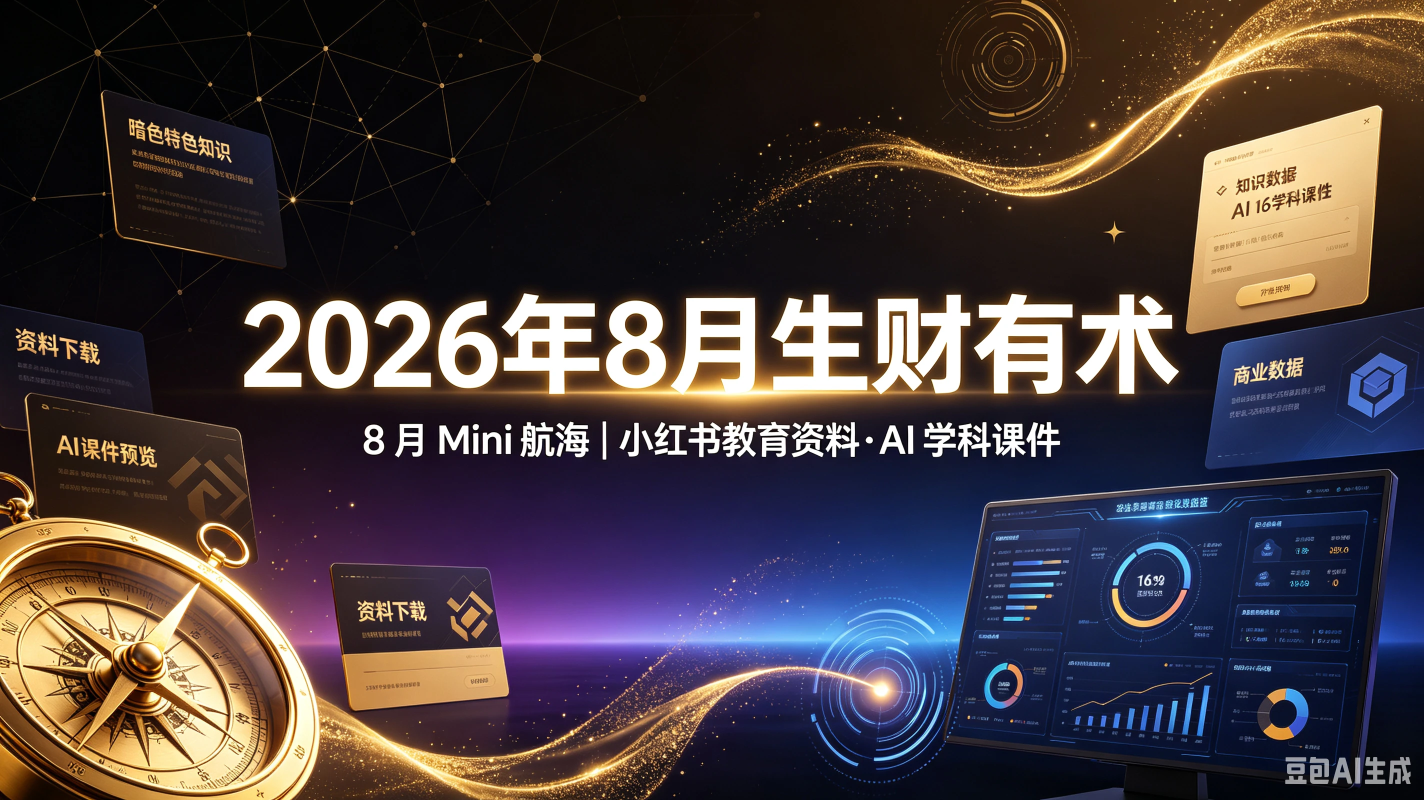 【精】2026年8月生财有术 8 月 Mini 航海|小红书教育资料·AI 学科课件 【精】2026年8月生财有术 8 月 Mini 航海|小红书教育资料·AI 学科课件