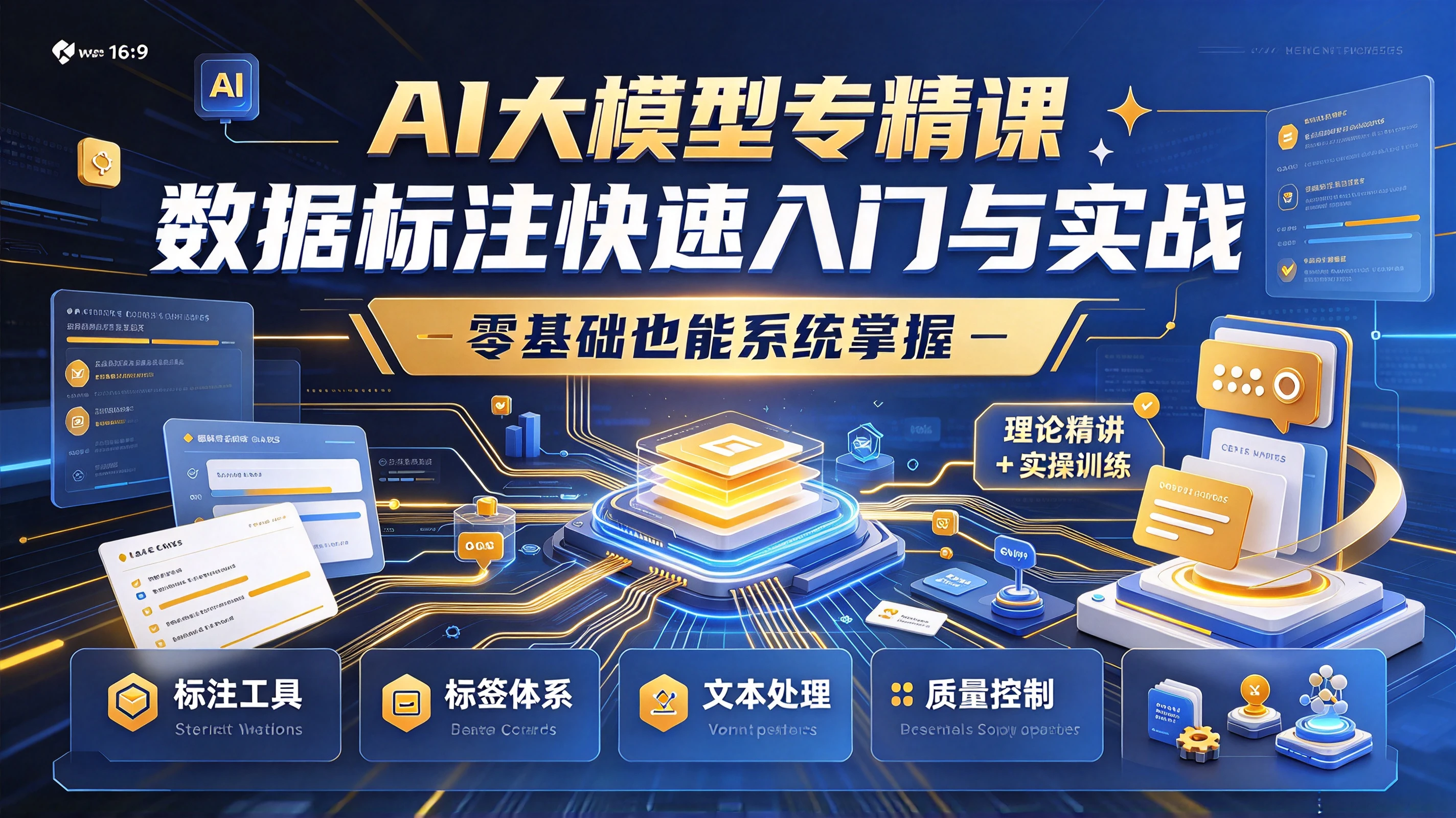 【精】AI大模型专精课，数据标注快速入门与实战，零基础也能系统掌握