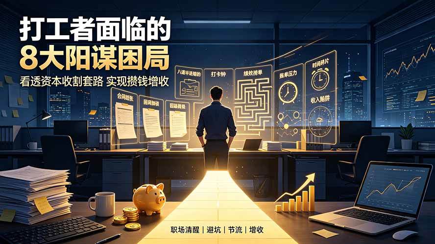（19448期）付费文章：打工者面临的8大阳谋困局，看透资本收割套路实现攒钱增收