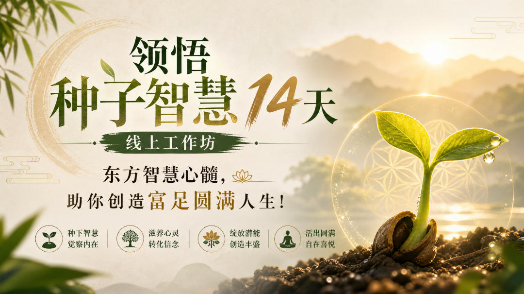 鹿大米领悟种子智慧14天线上工作坊,东方智慧心髓,助你创造富足圆满人生! 鹿大米领悟种子智慧14天线上工作坊,东方智慧心髓,助你创造富足圆满人生!