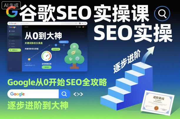 谷歌SEO实操课，Google从0开始SEO全攻略，逐步进阶到大神（更新26年）