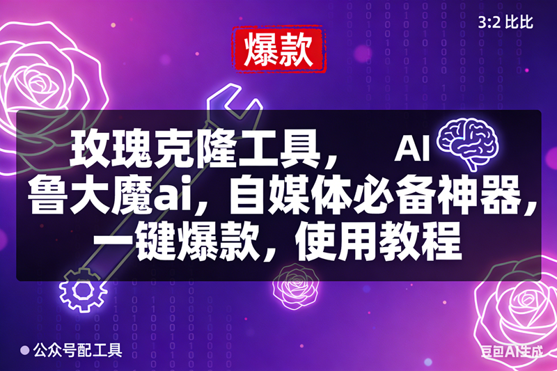 (16855期)玫瑰克隆,鲁大魔ai,自媒体必备神器,一键爆款工具,详细介绍和。使用教程 (16855期)玫瑰克隆,鲁大魔ai,自媒体必备神器,一键爆款工具,详细介绍和。使用教程