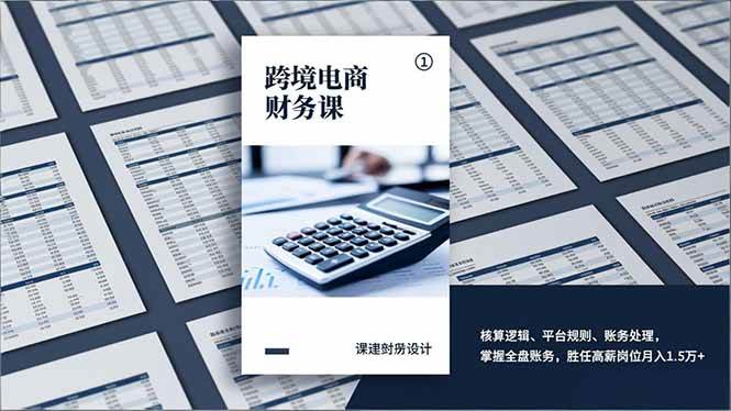 (17036期)跨境电商财务课,核算逻辑、平台规则、账务处理,掌握全盘账务,胜任高薪岗位月入1.5万+ (17036期)跨境电商财务课,核算逻辑、平台规则、账务处理,掌握全盘账务,胜任高薪岗位月入1.5万+