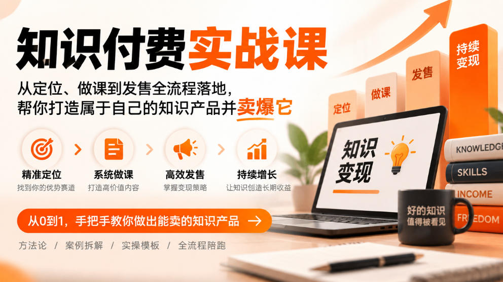 知识付费实战课:从定位、做课到发售全流程落地,帮你打造属于自己的知识产品并卖爆它 知识付费实战课:从定位、做课到发售全流程落地,帮你打造属于自己的知识产品并卖爆它