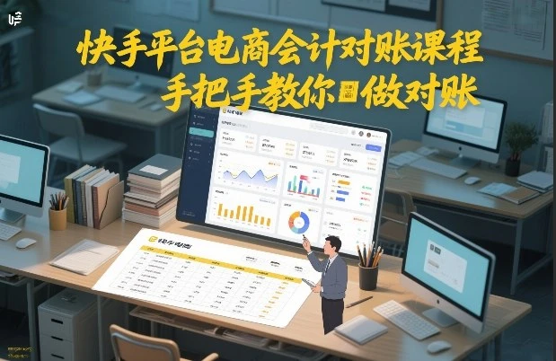 【精】快手平台电商会计对账课程，手把手教你做对账