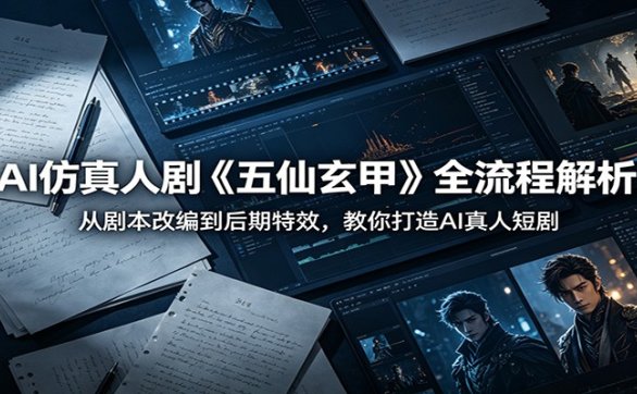 AI仿真人剧《五仙玄甲》全流程解析：从剧本改编到后期特效，教你打造AI真人短剧