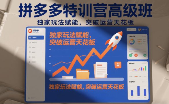拼多多特训营高阶班，独家玩法赋能，突破运营天花板（更新26年4月18日）