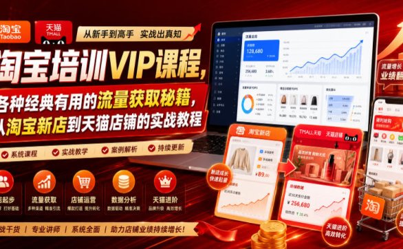 淘宝培训VIP课程,各种经典有用的流量获取秘籍,从淘宝新店到天猫店铺的实战教程(更新7月)