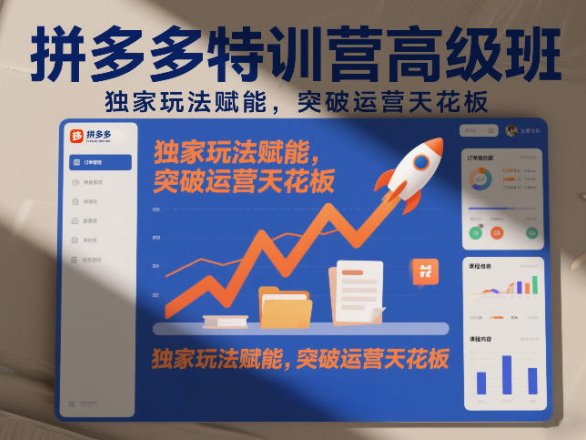 拼多多特训营高阶班，独家玩法赋能，突破运营天花板（更新26年4月18日）